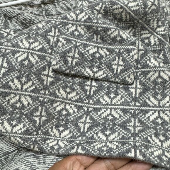 EUC Chelsea &‎ Violet New Womens Grey Print Sweater Jacket Medium Geometric-M - Picture 5 of 5